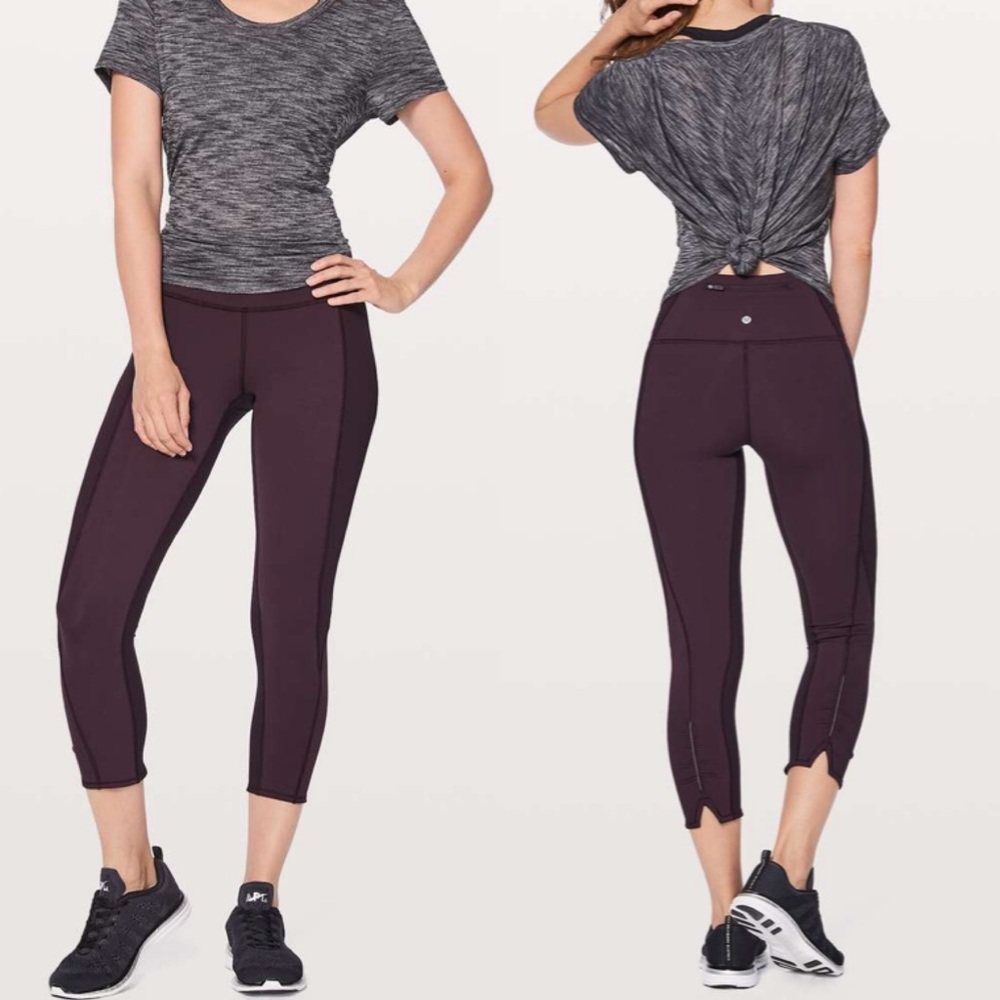 lululemon | On Your Mark Crop Black Cherry